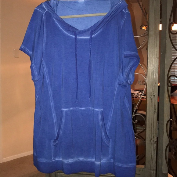 plus size short sleeve hoodie